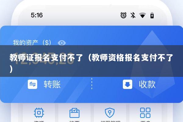 教师证报名支付不了(教师资格报名支付不了)