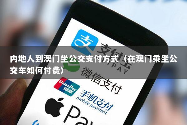 内地人到澳门坐公交支付方式(在澳门乘坐公交车如何付费)