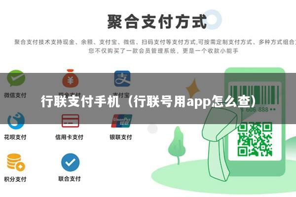 行联支付手机(行联号用app怎么查)