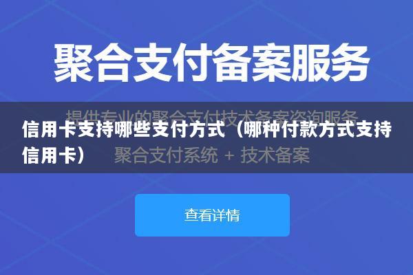 信用卡支持哪些支付方式(哪种付款方式支持信用卡)