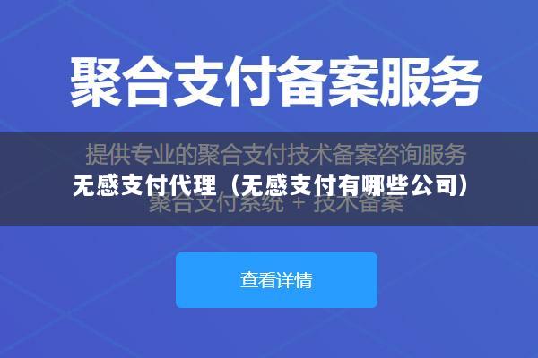 无感支付代理(无感支付有哪些公司)