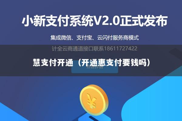 慧支付开通(开通惠支付要钱吗)
